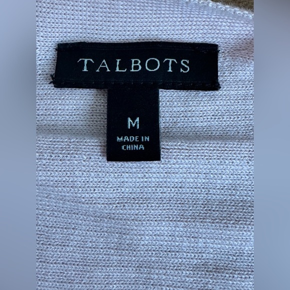 Women’s Talbots Ribbed Knit Shortsleeved Light Pink Summer Fall Lightweight Top - Picture 4 of 5